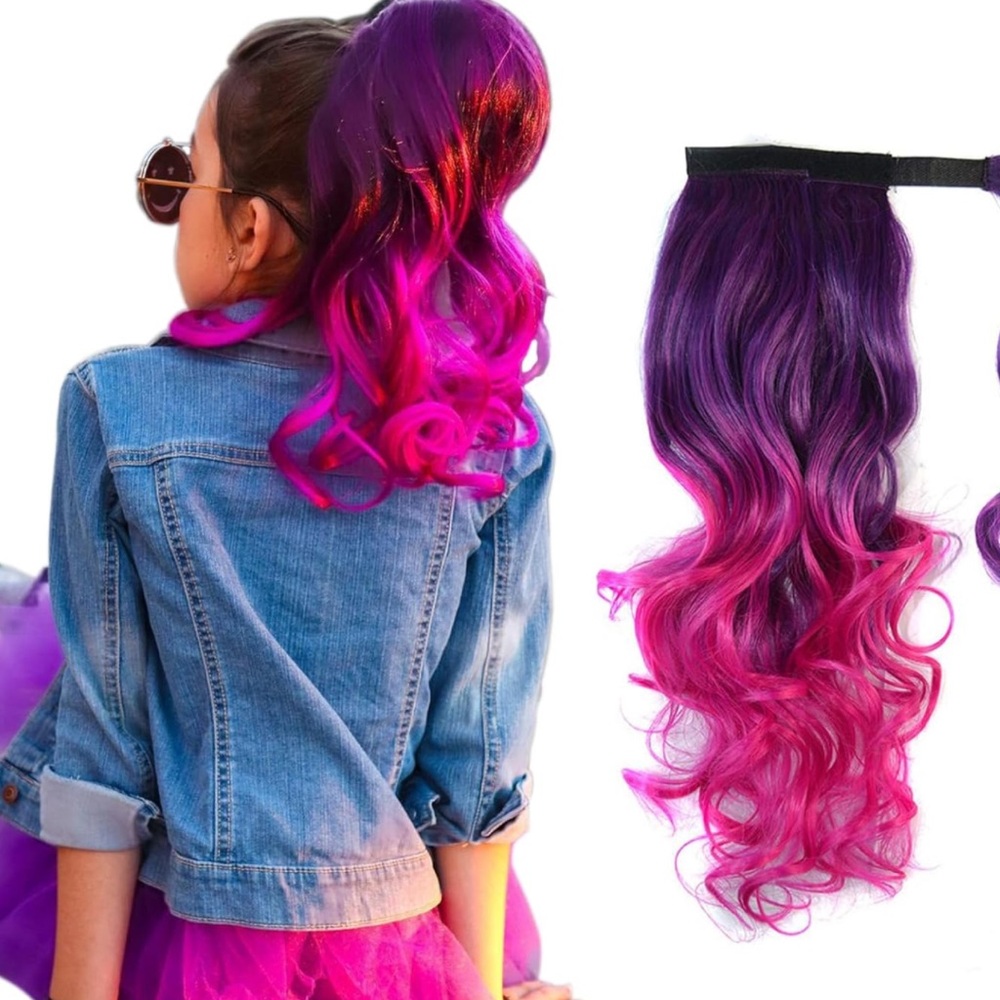 Clip and wrap ponytail extension- Human hair pony tail